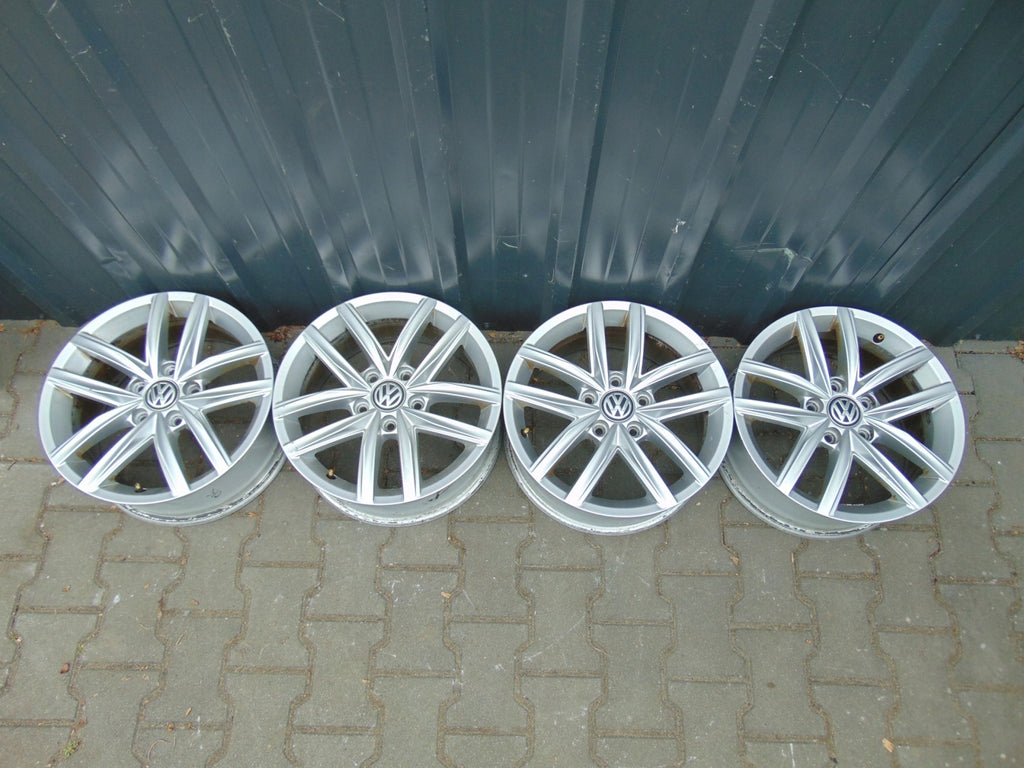 4x Alufelge 16 Zoll 6.5" 5x112 46ET Glanz Silber 5G0601025CS VW Golf VII I FEL9307844790vo