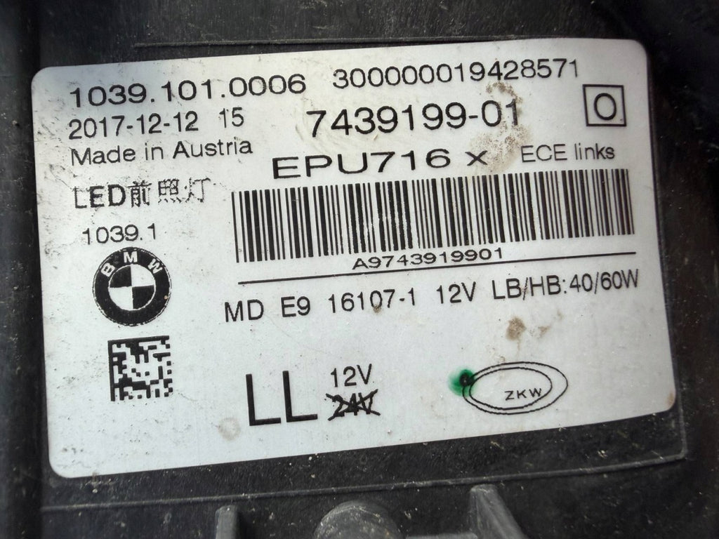 Frontscheinwerfer BMW G31 G30 10391010006 7439199-01 LED Links Headlight SCH6757228399jt