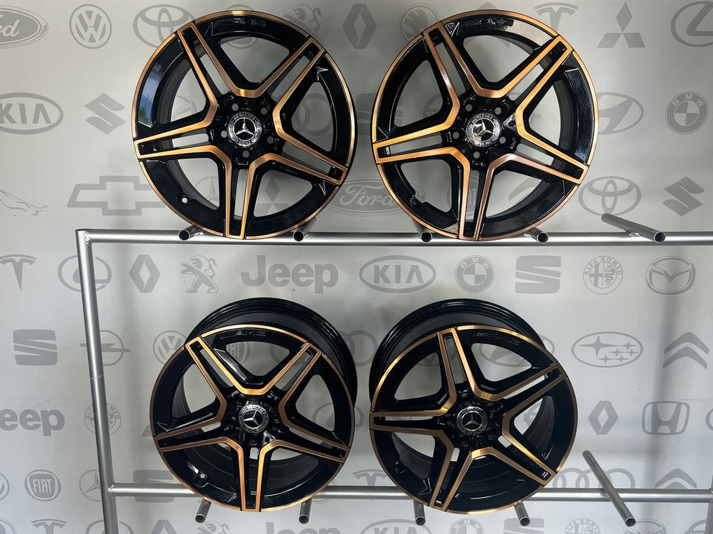 4x Alufelge 18 Zoll 7.5" 5x112 49ET Glanz Schwarz A1774011500 Mercedes-Benz W177