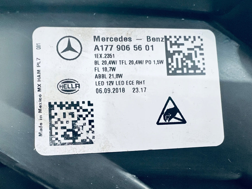 Frontscheinwerfer Mercedes-Benz W177 1779065601 LED Rechts Headlight SCH5545736156if