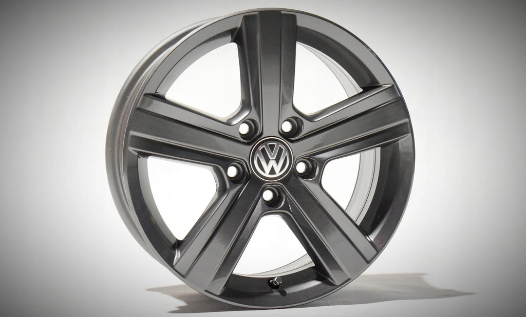 4x Alufelge 16 Zoll 6.5" 5x112 46ET Glanz Grau 5G0601025BP VW Touran Jetta FEL6423420275at