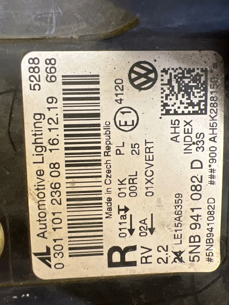 Frontscheinwerfer VW Tiguan 5NB941082D LED Rechts Scheinwerfer Headlight