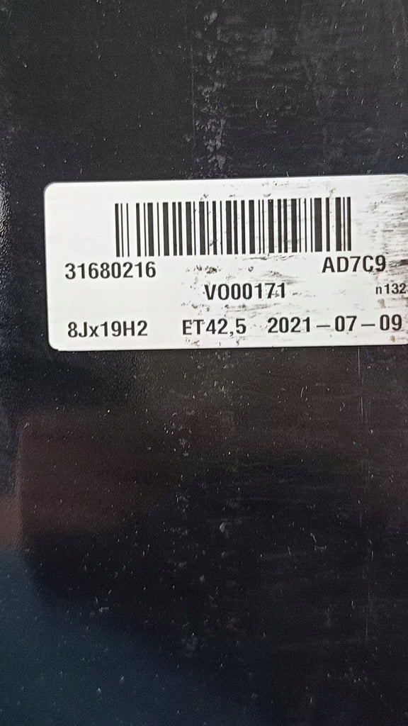 1x Alufelge 19 Zoll 8.0" 5x108 42 5ET Glanz Schwarz 31680216 Volvo Xc90 Ii FEL9825580713gl