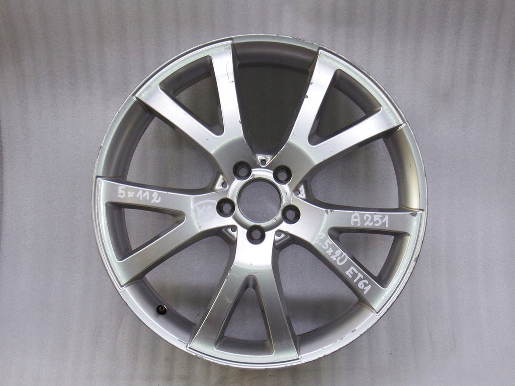 1x Alufelge 20 Zoll 8.5" 5x112 61ET Glanz Silber Mercedes-Benz Rim Wheel