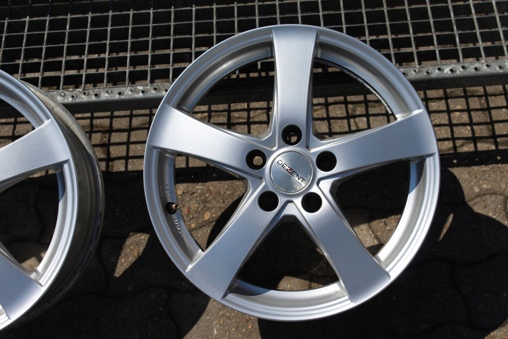 4x Alufelge 16 Zoll 6.5" 5x108 40ET Glanz Silber KBA-47675 Rim Wheel FEL9107595735us