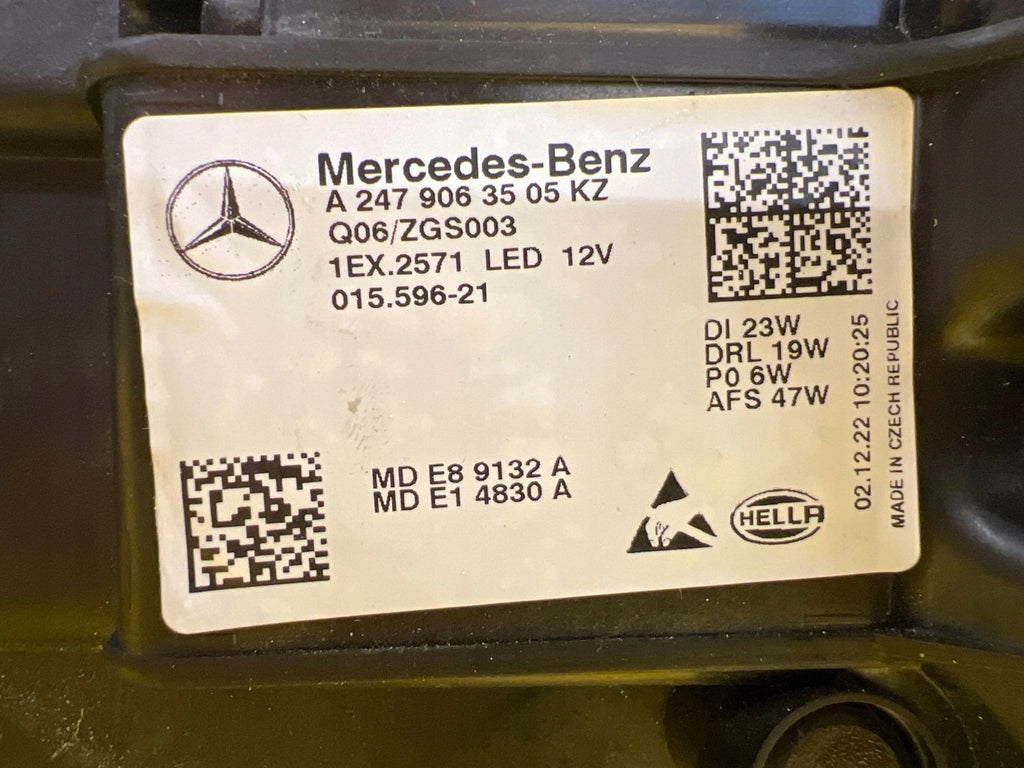 Frontscheinwerfer Mercedes-Benz W247 A2479063505KZ LED Links Headlight SCH3960283103sn