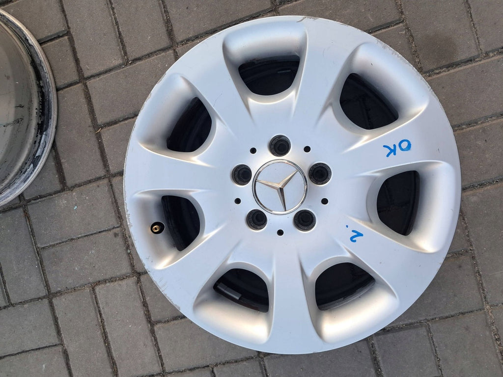 1x Alufelge 16 Zoll 7.0" 5x112 31ET Glanz Grau A2034012802 Mercedes-Benz W203 FEL3560778568sc