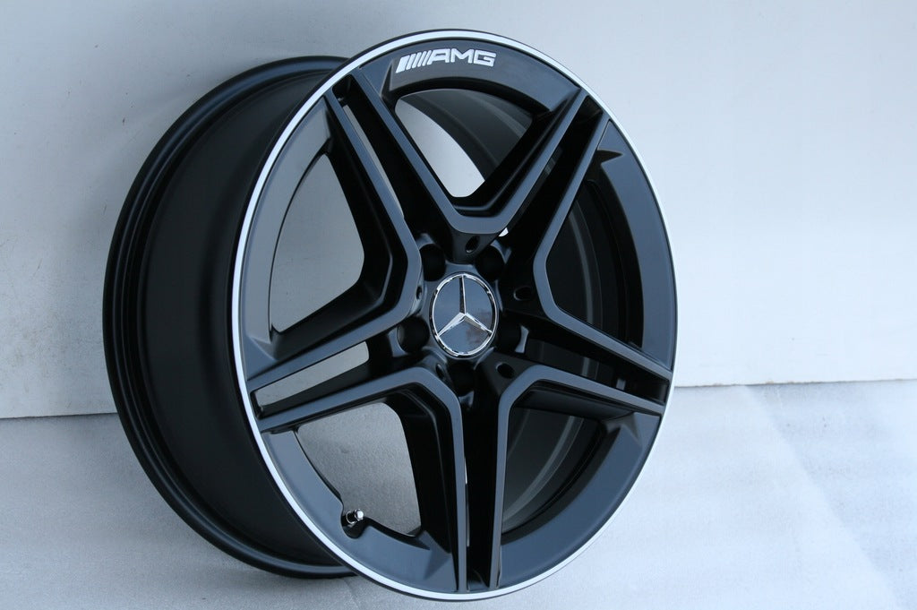 4x Alufelge 18 Zoll 7.5" 5x112 44ET Matt Schwarz A2054019500 Mercedes-Benz Amg FEL7870386882tp