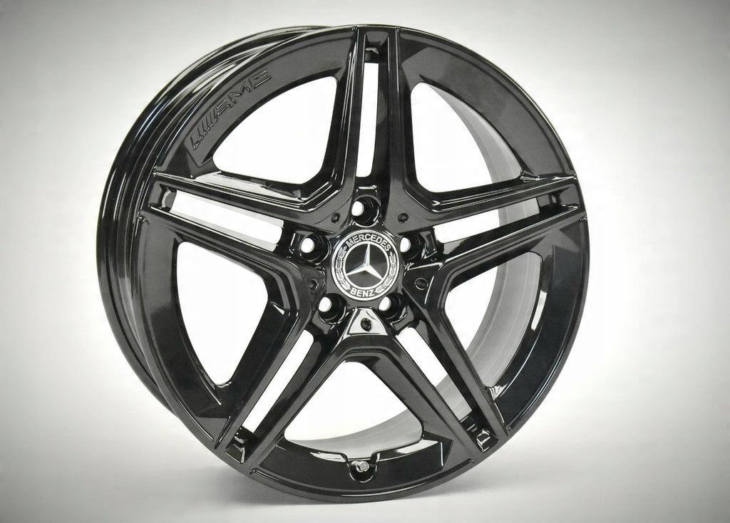 4x Alufelge 18 Zoll 7.5" 5x112 49ET Glanz Schwarz A1774011500 Mercedes-Benz W177