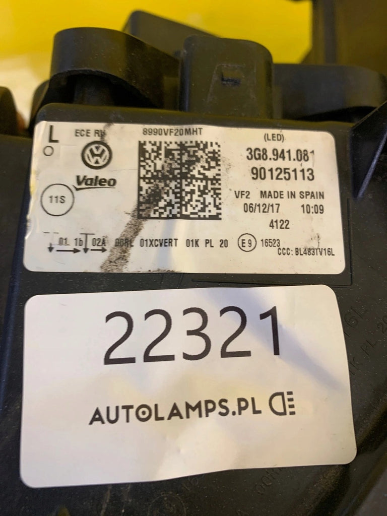 Frontscheinwerfer VW Arteon 3G8941081 LED Links Scheinwerfer Headlight SCH5218189637jh