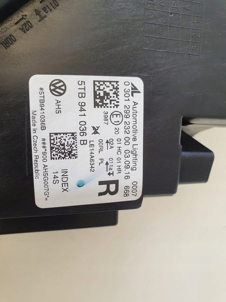 Frontscheinwerfer VW Polo 6r Touran 5TB941036B Rechts Scheinwerfer Headlight