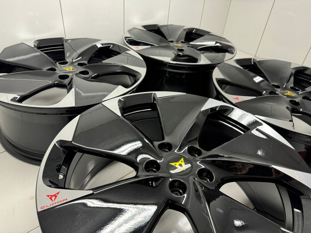 4x Alufelge 19 Zoll 7.5" 5x112 50ET Glanz Schwarz 10E601025L Cupra I Rim Wheel FEL9855577681gl