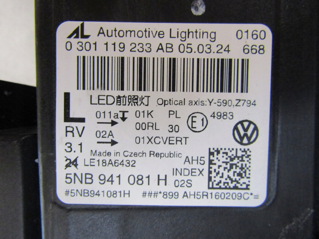Frontscheinwerfer VW Tiguan 5NB941081H LED Links Scheinwerfer Headlight SCH4549050875or