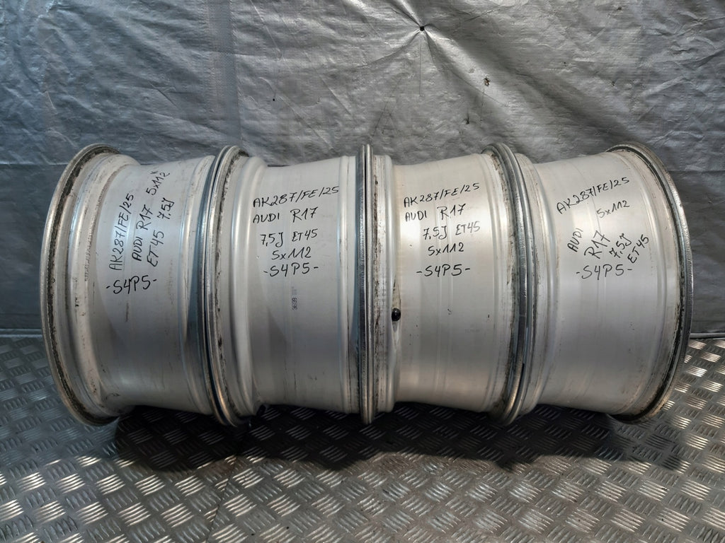 4x Alufelge 17 Zoll 7.5" 5x112 45ET Glanz Silber 4F0601025CB Audi A6 C6 FEL5827838640nu