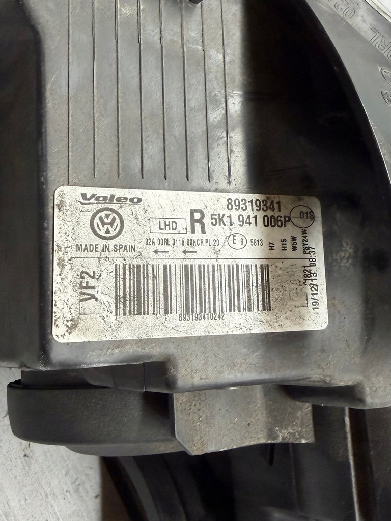 Frontscheinwerfer VW Golf VI 5K1941006P Rechts Scheinwerfer Headlight SCH2970348334vu