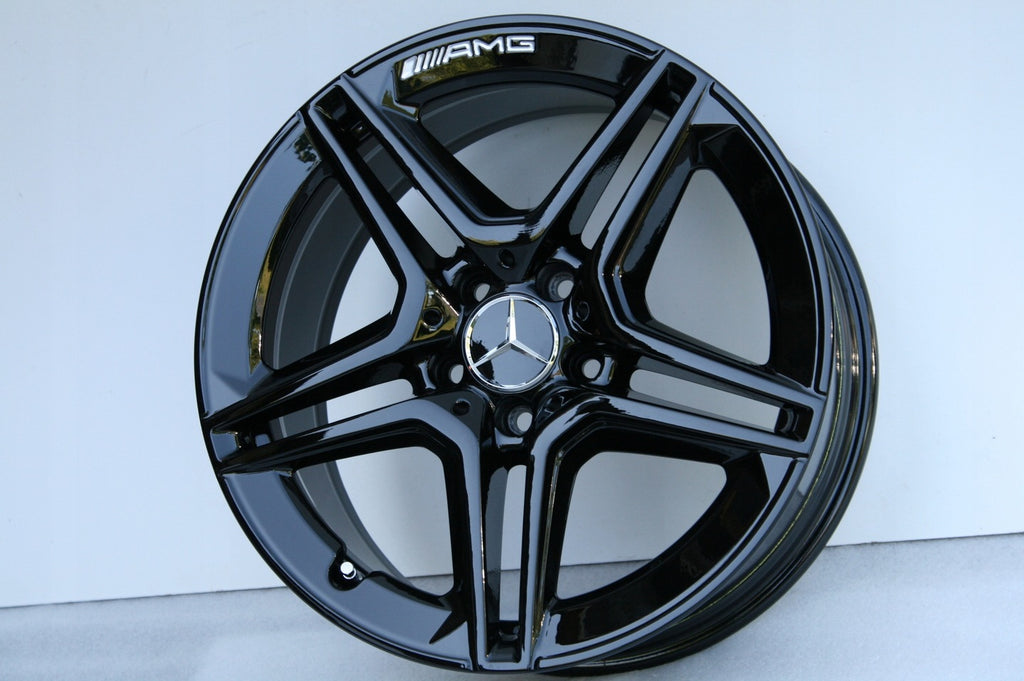 4x Alufelge 18 Zoll 7.5" 5x112 44ET Glanz Schwarz A2054019500 Mercedes-Benz Amg