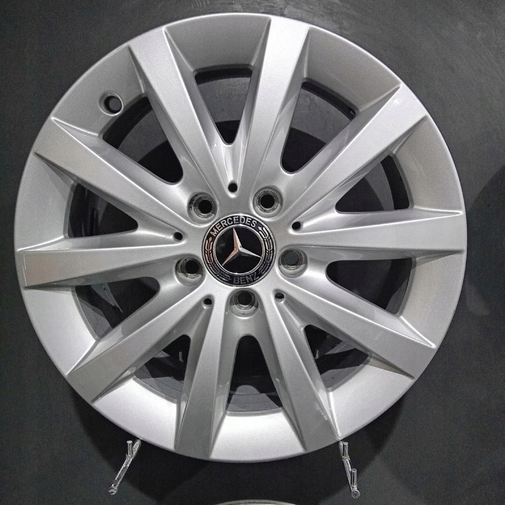 4x Alufelge 16 Zoll 6.5" 5x112 49ET Glanz Silber Mercedes-Benz W246 Rim Wheel FEL6173806667iv