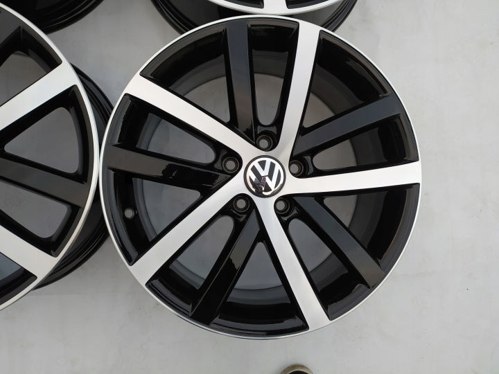 4x Alufelge 18 Zoll 7.5" 5x112 51ET Glanz Silber 5K0601025L VW Golf VII Touran FEL3929973281ua
