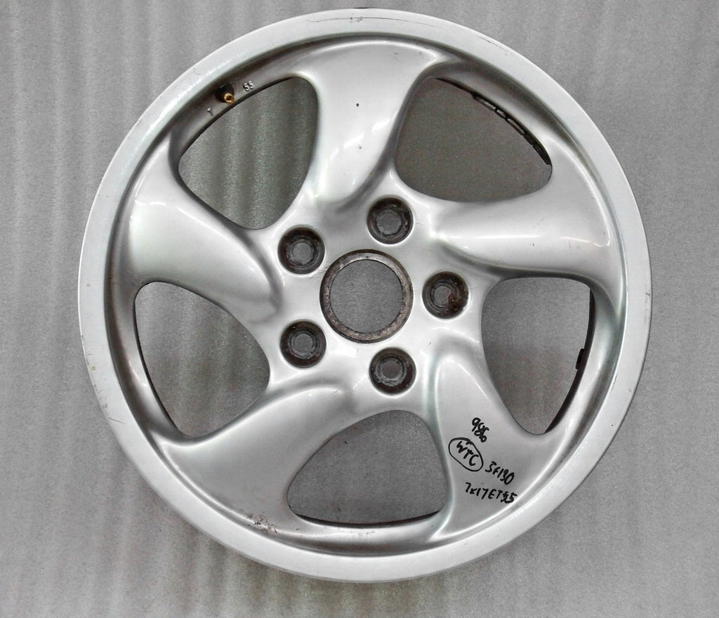 1x Alufelge 17 Zoll 7.0" 5x130 45ET Glanz Silber 98636212400 Porsche Boxster