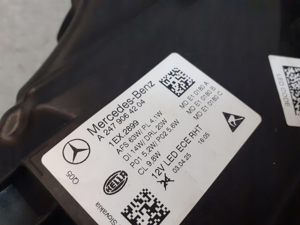 Frontscheinwerfer Mercedes-Benz W247 A2479064204 LED Rechts Headlight SCH8990280137sz