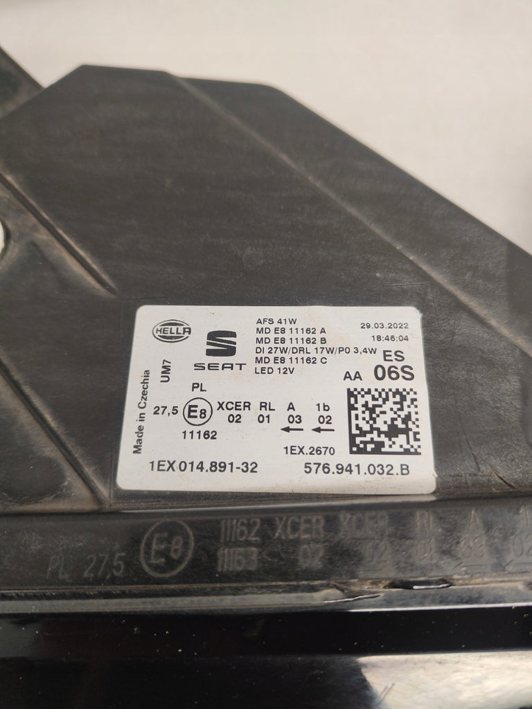 Frontscheinwerfer Seat Ateca 576941032B 576941031B Full LED Rechts oder Links SCH4470138857hg