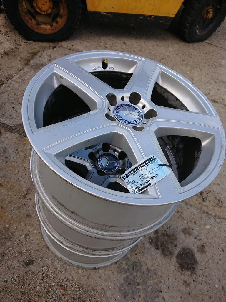 1x Alufelge 18 Zoll 8.5" 5x112 49ET Glanz Silber Mercedes-Benz Rim Wheel