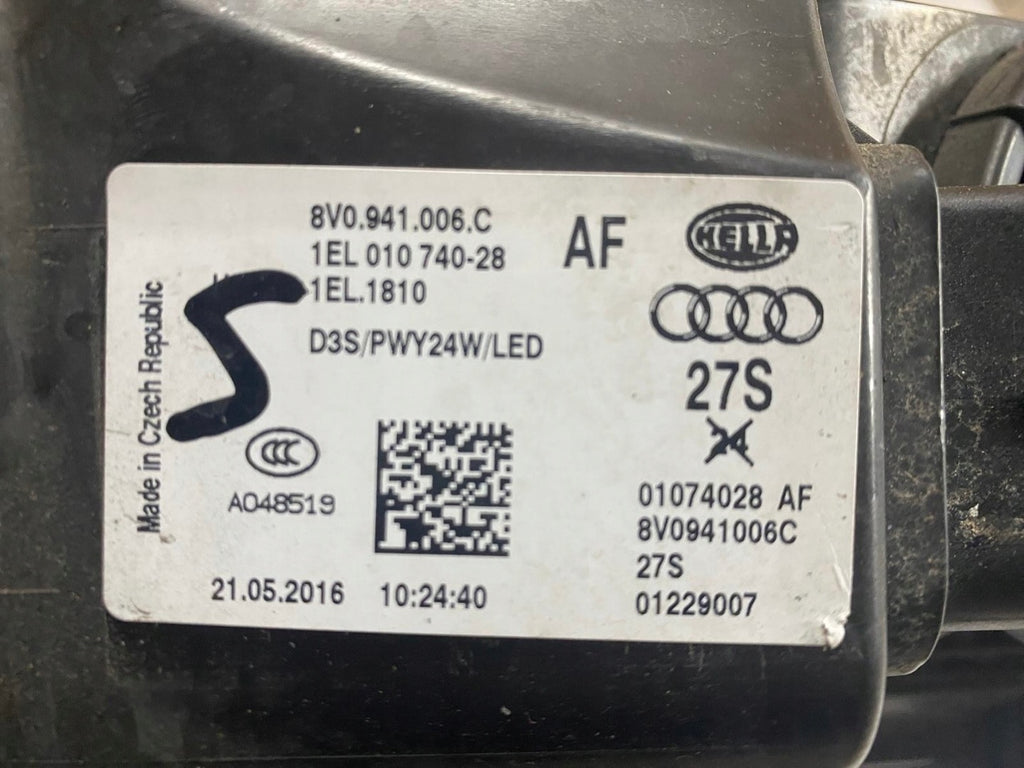 Frontscheinwerfer Audi A3 8V0941006C Xenon Rechts Scheinwerfer Headlight