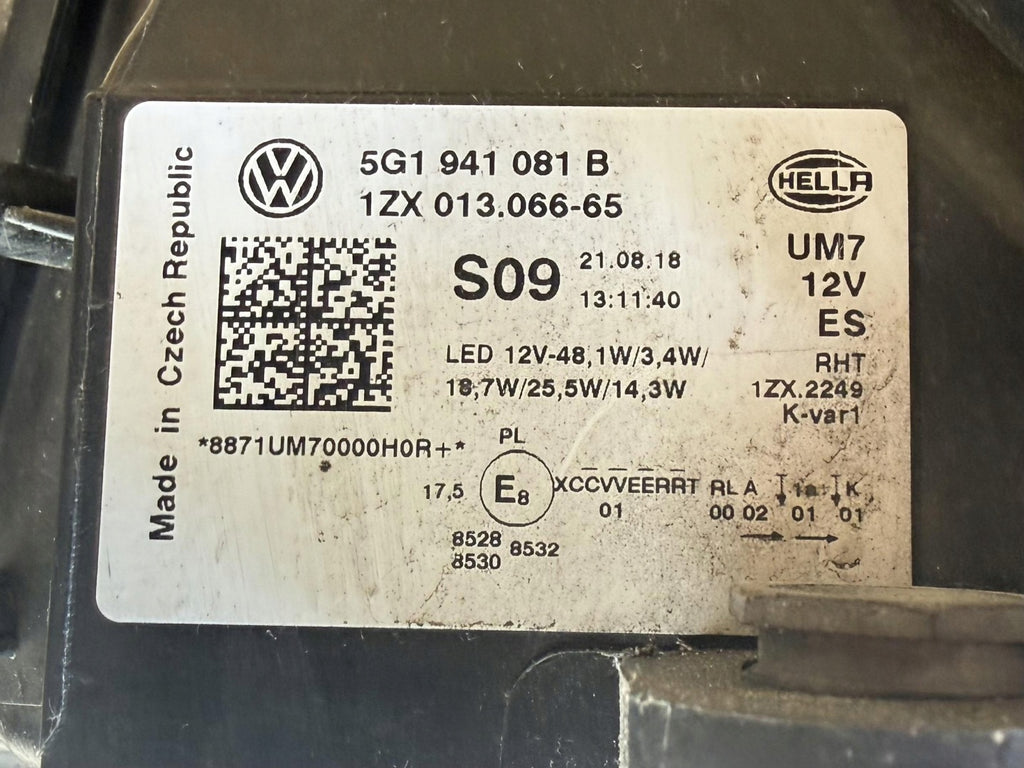 Frontscheinwerfer VW Golf VII 5G1941081B Links Scheinwerfer Headlight SCH5523370583bb