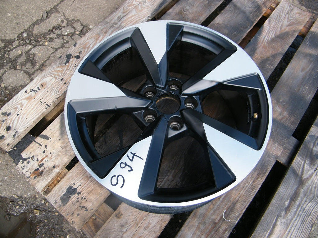 1x Alufelge 18 Zoll 8.0" 5x112 40ET Glanz Schwarz 8T0601025B Audi A4 B9 FEL6430321633ni