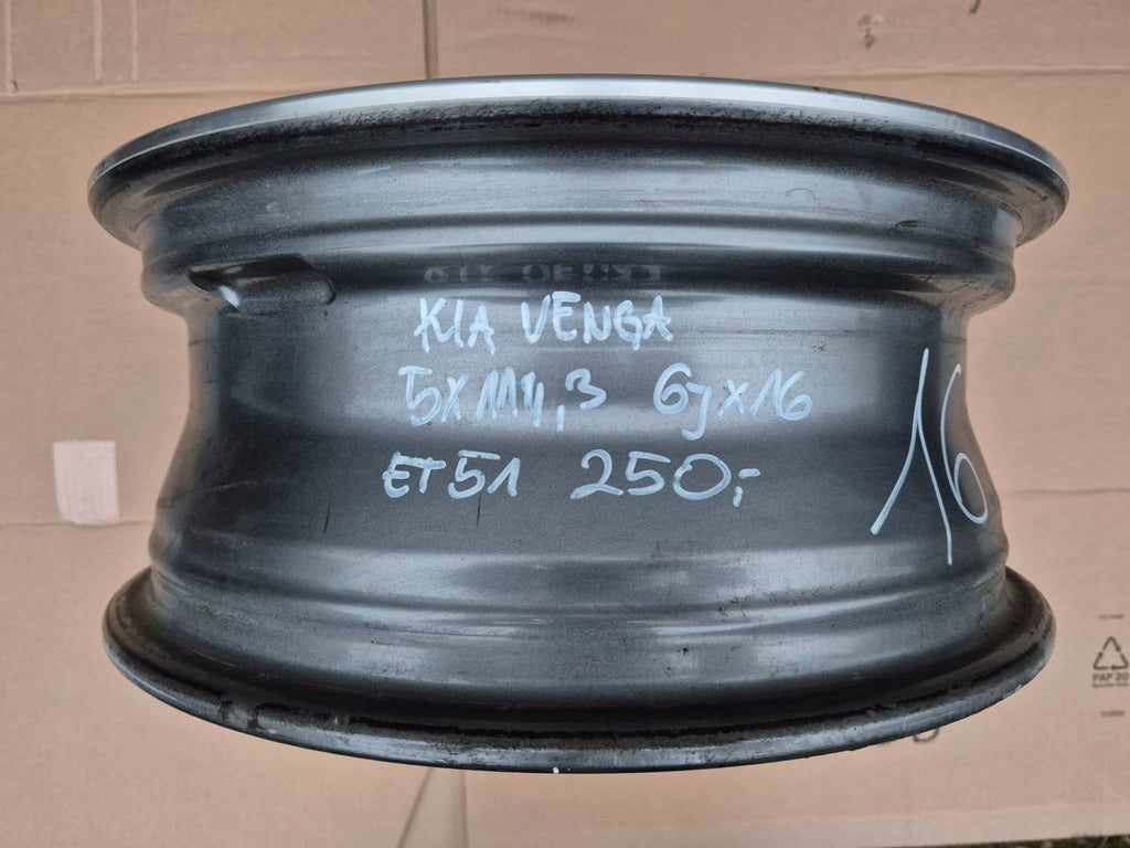 1x Alufelge 16 Zoll 6.0" 5x114.3 51ET Glanz Graphit 529101P650 Kia Venga Mg FEL6524467843tb
