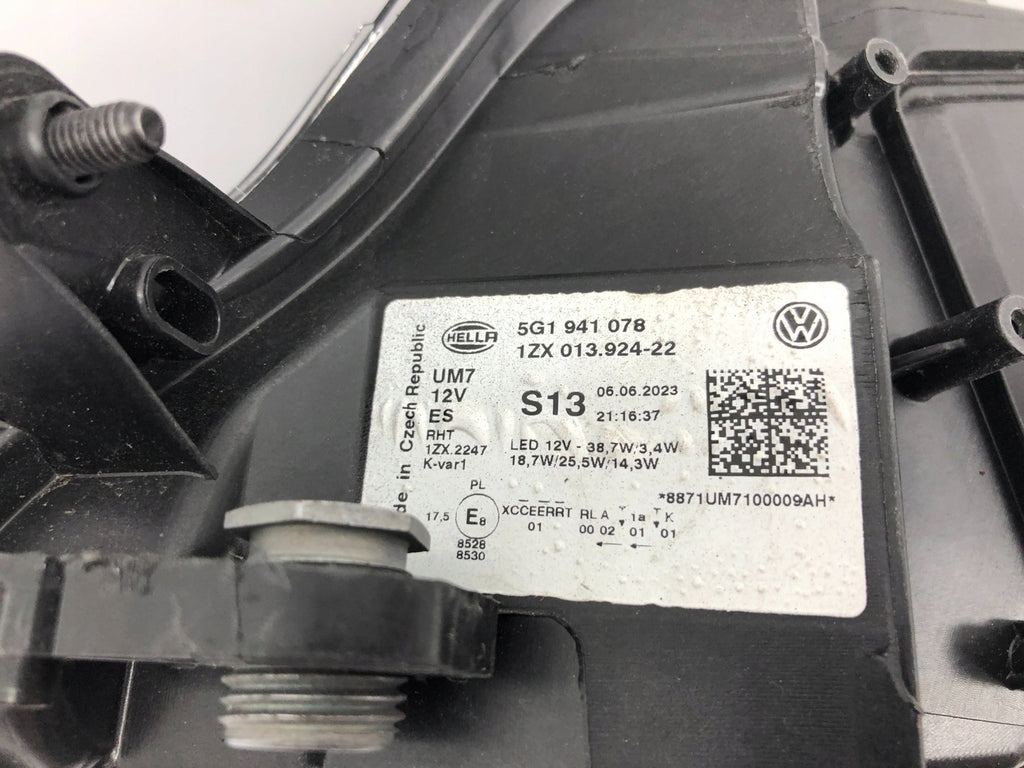 Frontscheinwerfer VW Golf VII 5G1941078 LED Rechts Scheinwerfer Headlight SCH2744870338mp