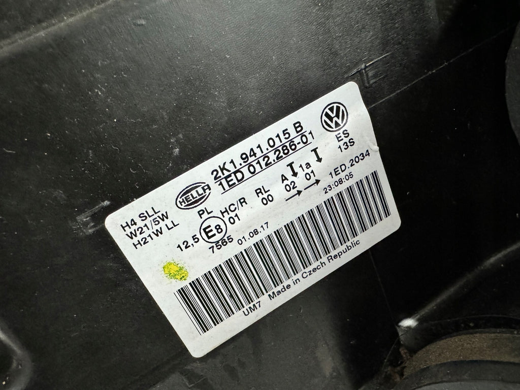 Frontscheinwerfer VW Caddy 2K1941015B 1ED012286-01 Links Scheinwerfer Headlight SCH3073456019cc