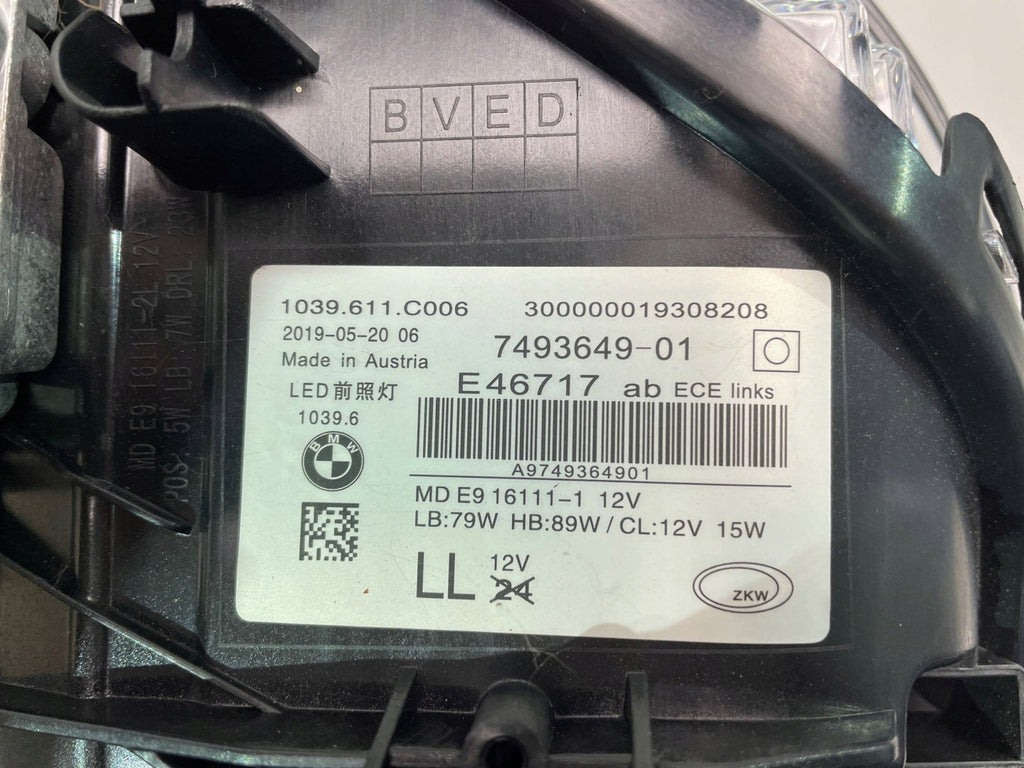 Frontscheinwerfer BMW 5 G31 G30 7493649-01 Links Scheinwerfer Headlight SCH6206075184jg