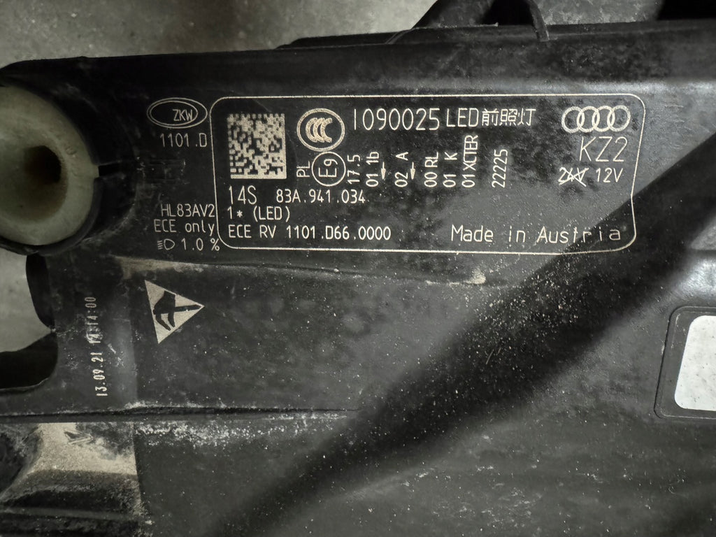 Frontscheinwerfer Audi Q3 83A941034 LED Rechts Scheinwerfer Headlight
