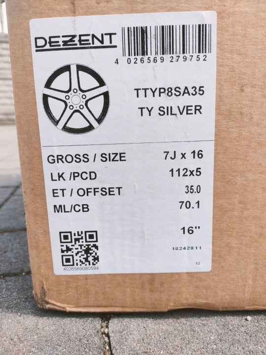 4x Alufelge 16 Zoll 7.0" 5x112 18242811 Rim Wheel FEL9525012766le
