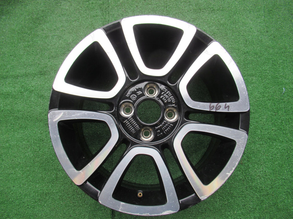1x Alufelge 16 Zoll 6.0" 4x100 43ET Glanz Schwarz 1S0601025 Skoda Citigo Up!