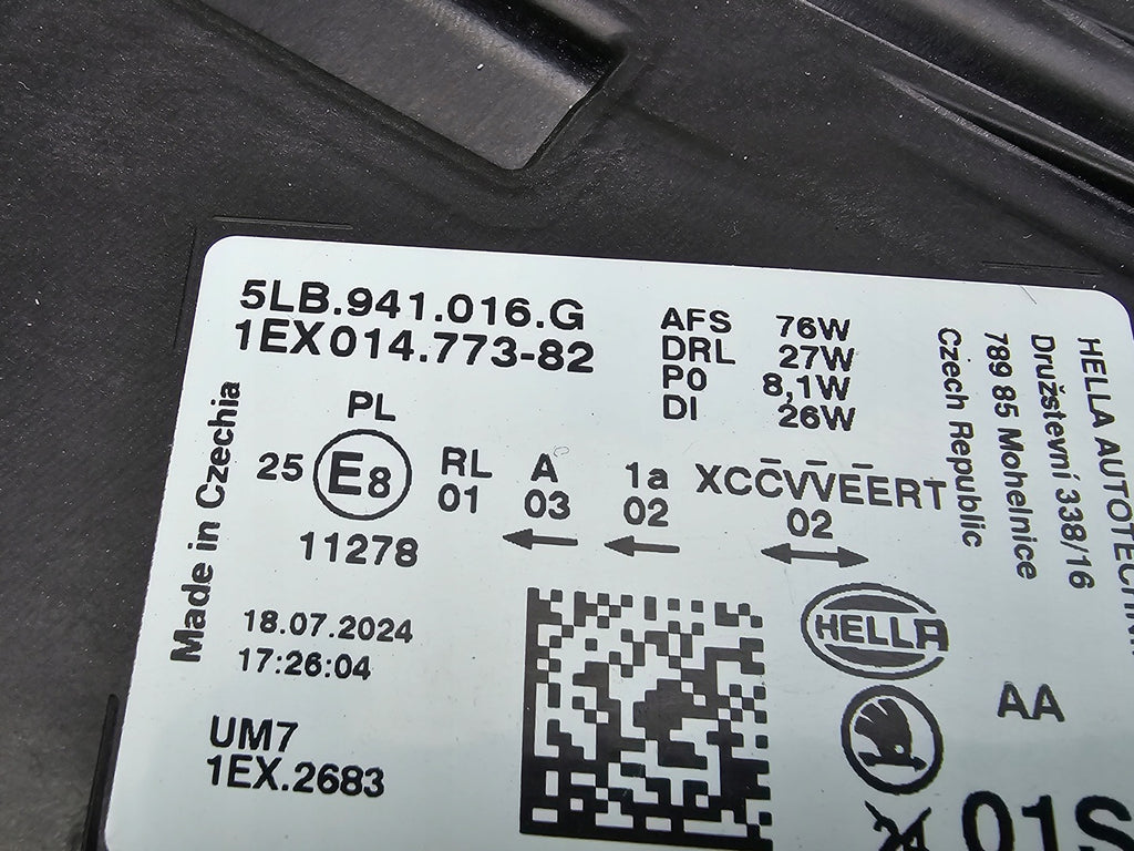 Frontscheinwerfer Skoda Enyaq 5LB941016G LED Rechts Scheinwerfer Headlight