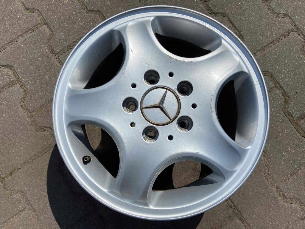 1x Alufelge 15 Zoll 5.5" 5x112 54ET Glanz Silber A1684011302 Mercedes-Benz