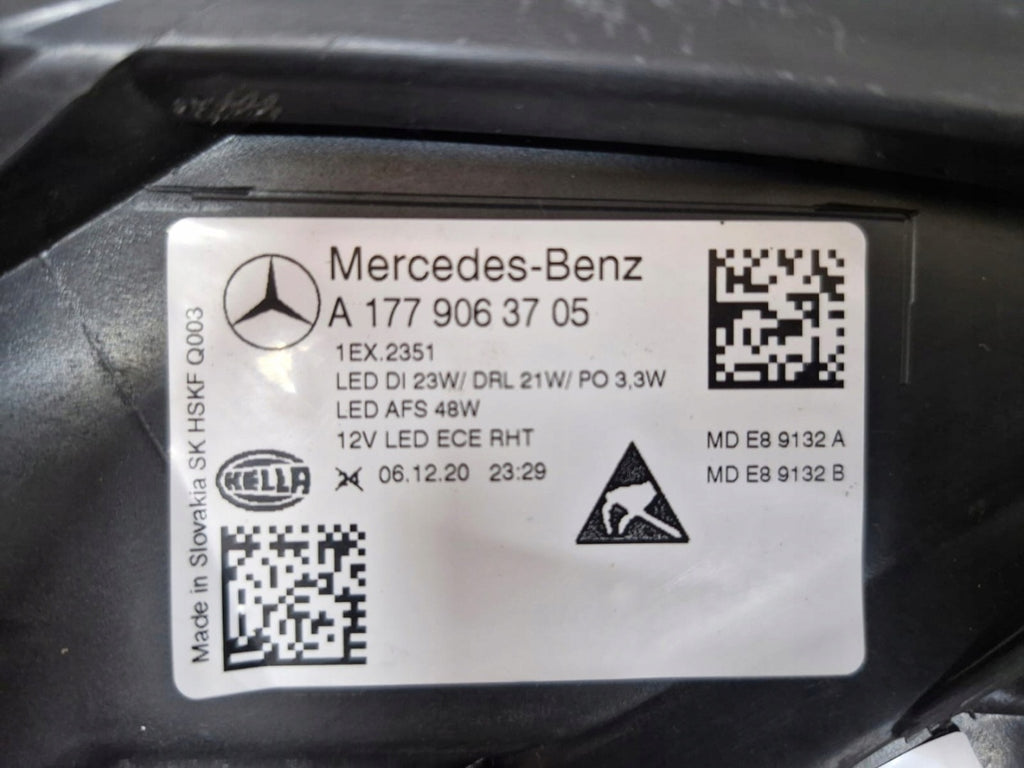 Frontscheinwerfer Mercedes-Benz W177 A1779063705 Links Scheinwerfer Headlight SCH1430416352hz