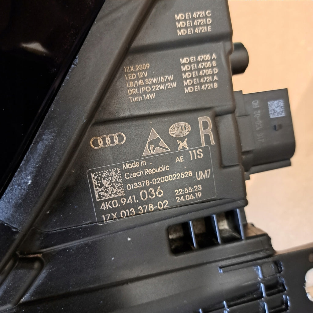 Frontscheinwerfer Audi A6 4K0941036 Full LED Rechts Scheinwerfer Headlight