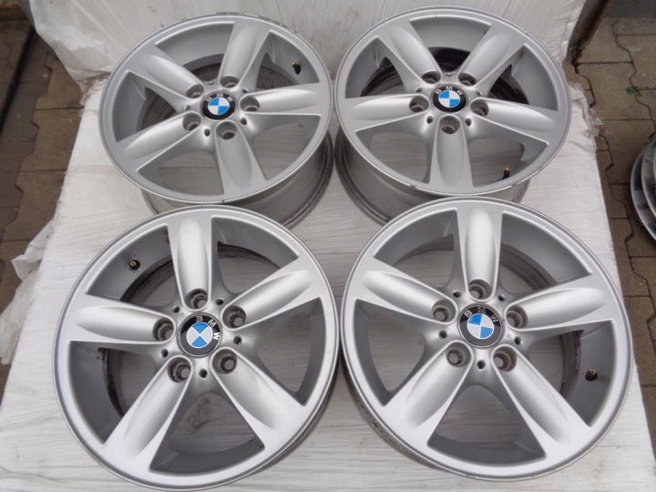 4x Alufelge 16 Zoll 7.0" 5x120 44ET Silber 6775619 BMW E88 E81 E91 E90 E82 E87 FEL9478257573jg