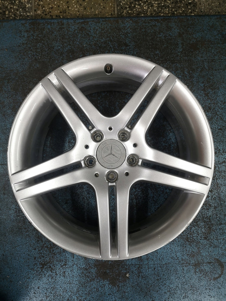 1x Alufelge 18 Zoll 7.5" 5x112 36ET Glanz Silber A2034015502 Mercedes-Benz