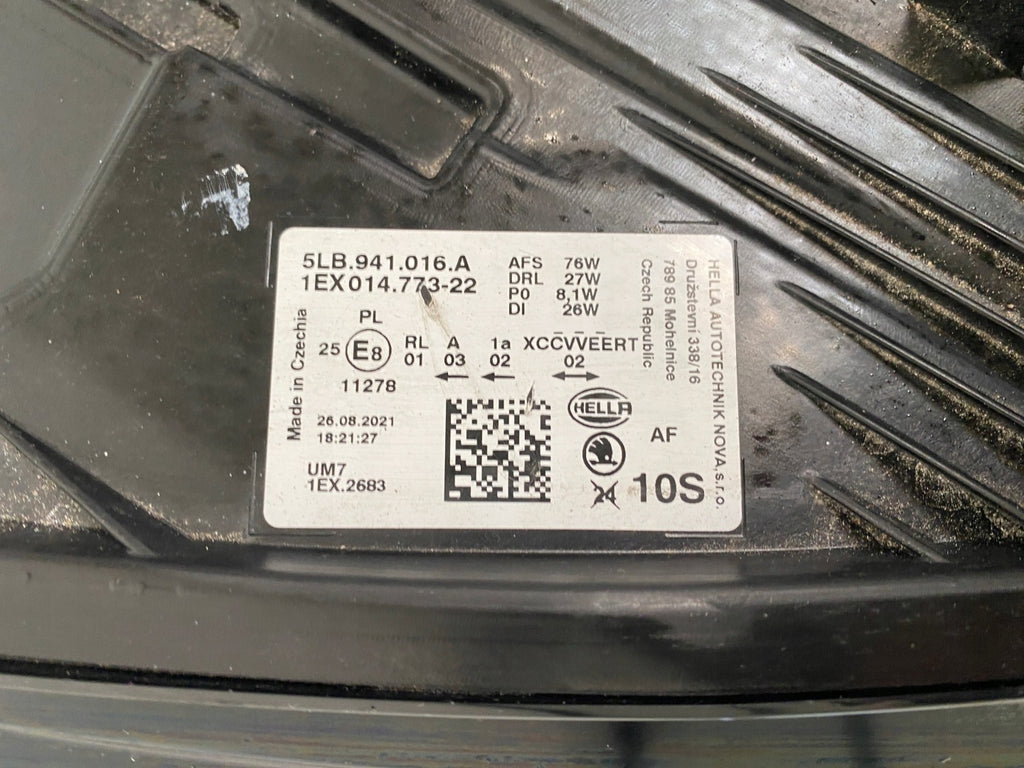 Frontscheinwerfer Skoda Enyaq 5LB941016A LED Rechts Scheinwerfer Headlight SCH9208503267ih