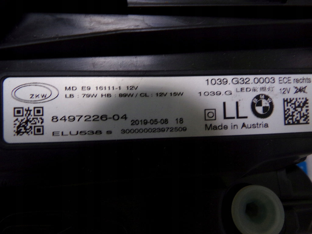 Frontscheinwerfer BMW 6 G32 8497226 7485060 LED Rechts Scheinwerfer Headlight SCH6842243298sl