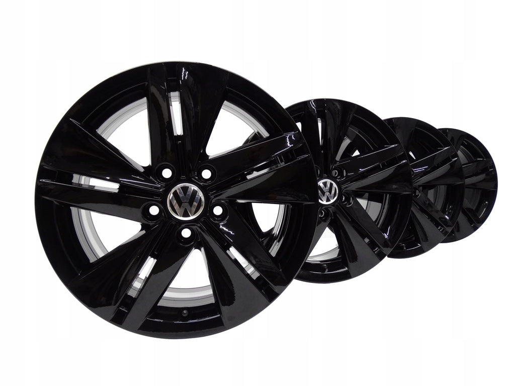 4x Alufelge 16 Zoll 7.0" 5x112 48ET Glanz Schwarz 5H0601025 VW Golf Viii FEL7629797730sq