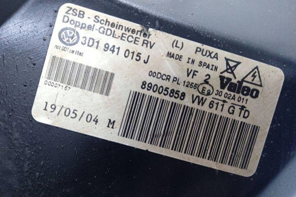 Frontscheinwerfer VW Phaeton 3D1941015J Ein Stück (Rechts oder Links) Headlight SCH8360592842ht