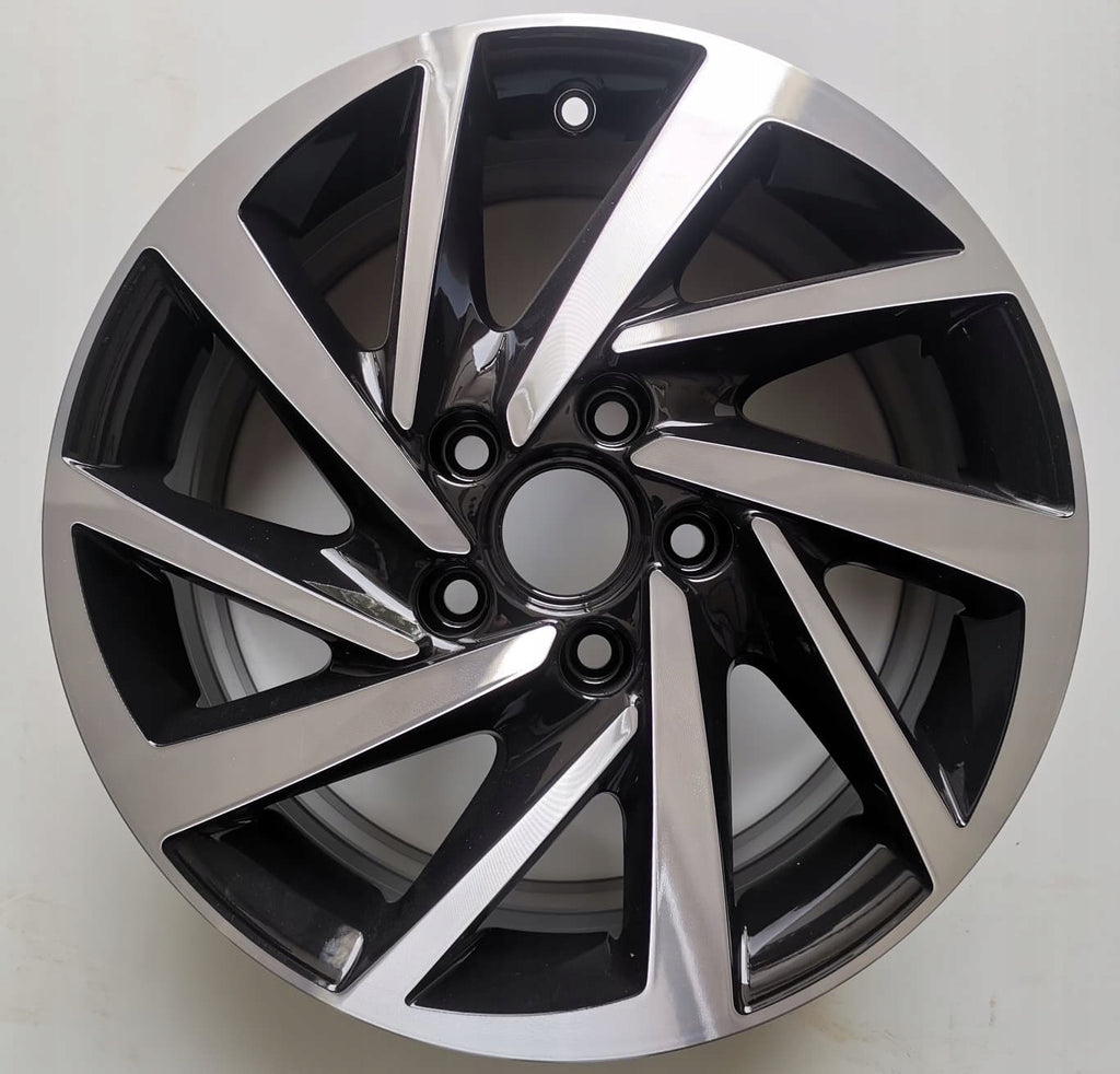 1x Alufelge 16 Zoll 6.5" 5x112 46ET Glanz Schwarz 5G0601025DS VW Golf Vii FEL7709892995ow