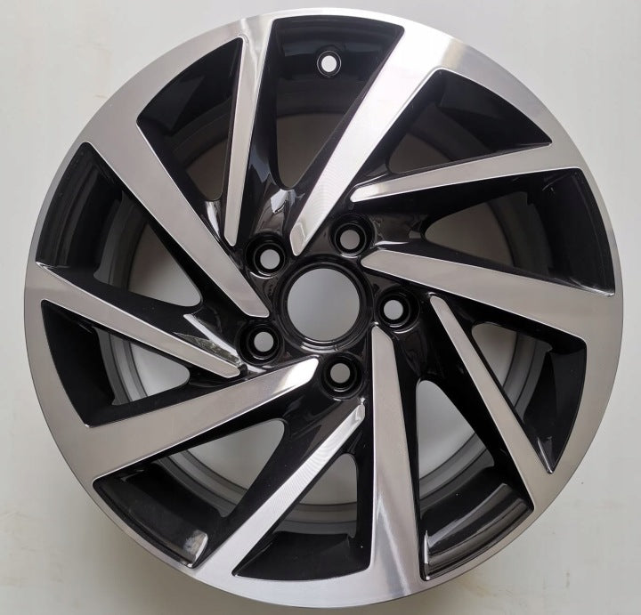 1x Alufelge 16 Zoll 6.5" 5x112 46ET Glanz Schwarz 5G0601025DS VW Golf Vii FEL7709892995ow
