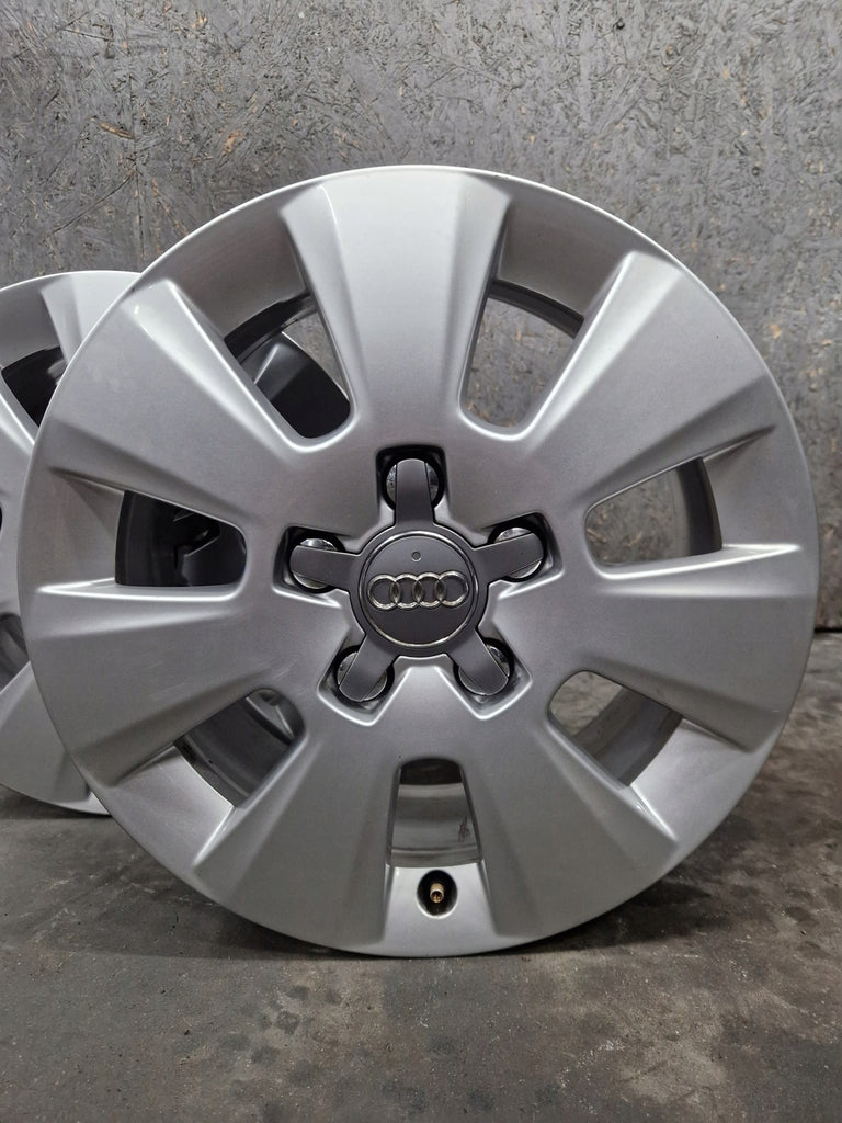 4x Alufelge 15 Zoll 6.0" 5x112 47ET Glanz Silber 8PO601025 Audi Rim Wheel