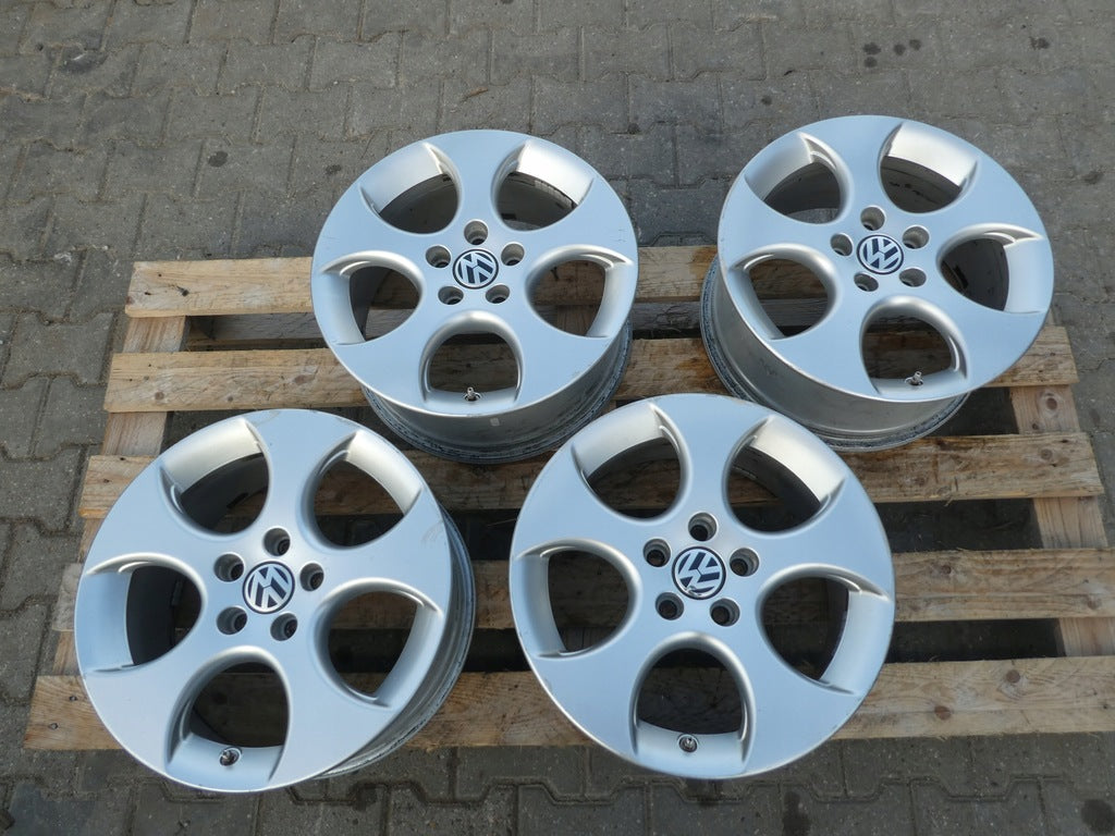 4x Alufelge 17 Zoll 7.5" 5x112 51ET Glanz Silber 1K0601025AC VW Rim Wheel FEL7301231187hn